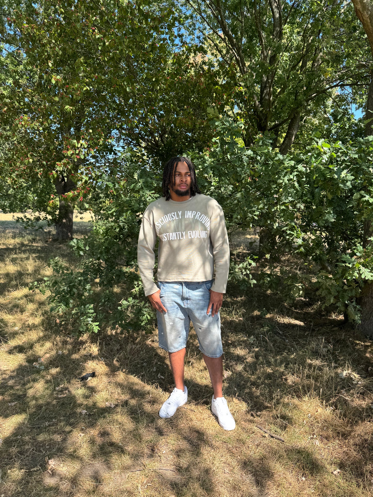 Khaki Waffle Knit Tee