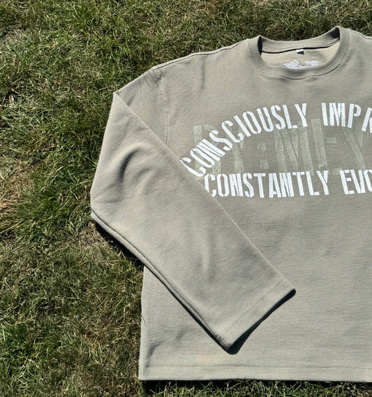 Khaki Waffle Knit Tee